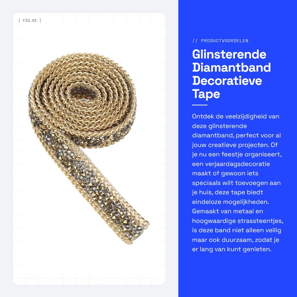 Dailygoods- Lint Glinsterend - Dubbelpunt Tape - 20mm Breed - 35.8in Lang - 3 Kleuren - Veilig en Duurzaam - Decoratielint