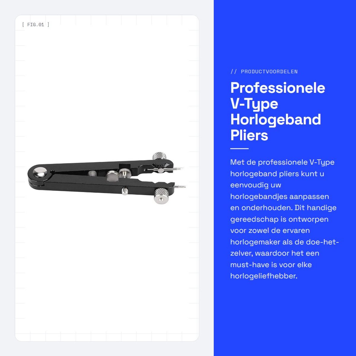 Dailygoods- Horloge Band Tool Professionele Reparatie - Horloge Band Inkorter - Horloge Gereedschap Set - Duurzaam Aluminium - Klein en Draagbaar - Eenvoudig in Gebruik