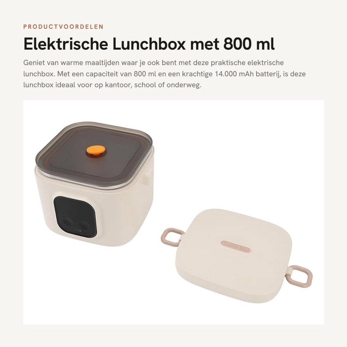 Dailygoods - Elektrische Lunchbox met 800 ml Capaciteit