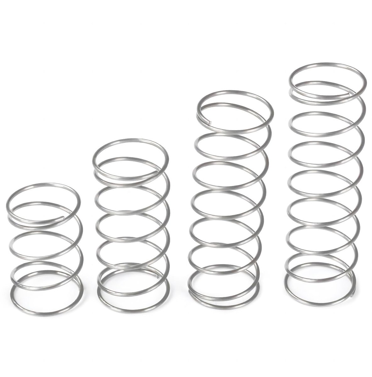 Dailygoods - Set van 10 Mini Roestvrijstalen Compressieveren 1 x 5 x 20 mm
