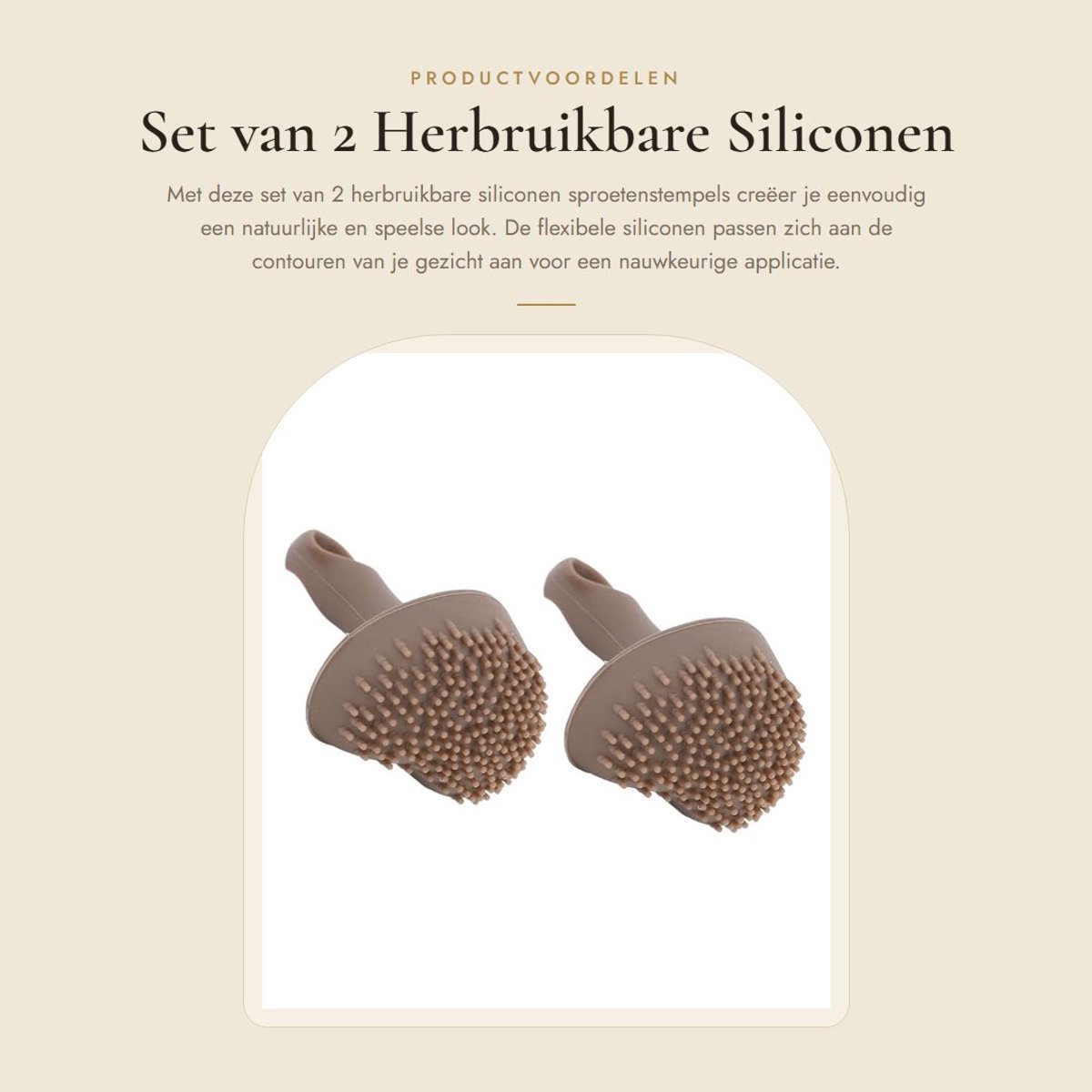 Dailygoods- Sproetenstempel - 2 Stuks - Herbruikbare Siliconen - Flexibel - Duurzaam - Make-up Tool - Voor Festivals