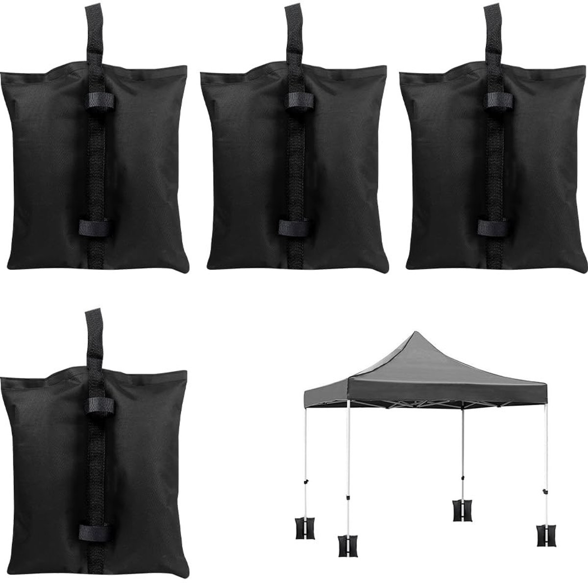 Dailygoods- Zandzak 4 Stuks - Duurzaam - Klittenbandsluiting