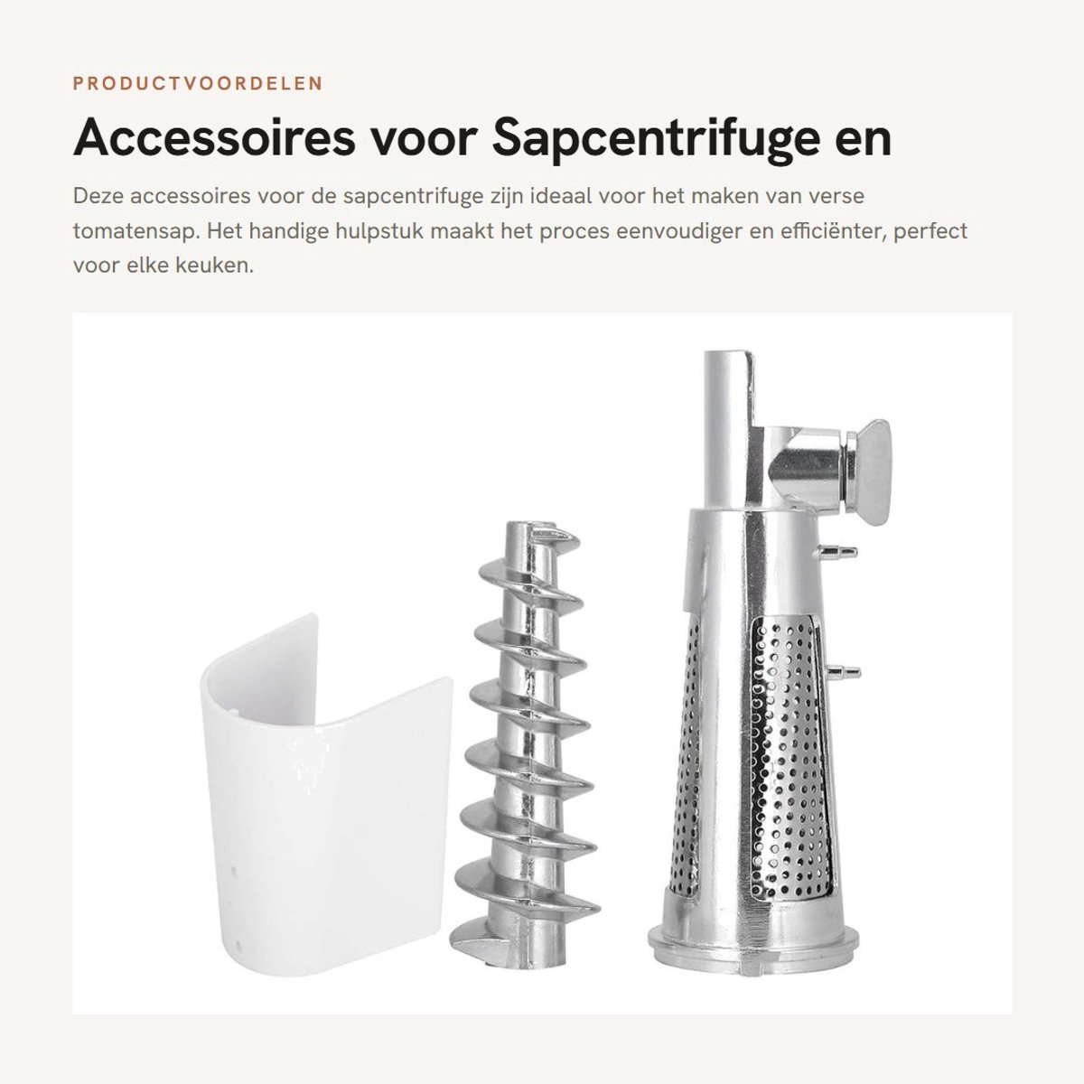 Dailygoods- Sapcentrifuge Accessoires - Hulpstuk - Vleesmolen - Filtermof - Toebehoren - Mixerhulpstuk