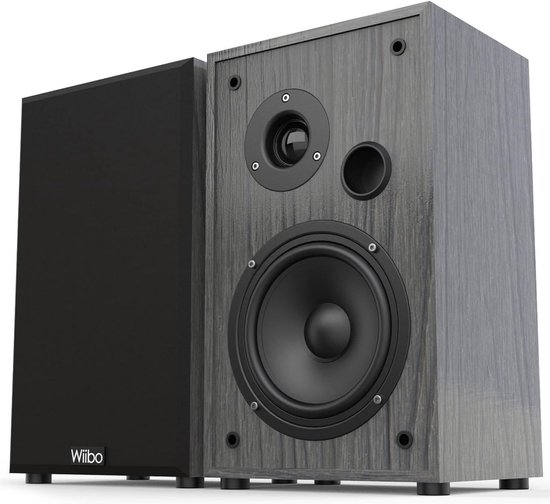 Hifi Luidsprekers - Boekenplank Model - Muziek Luisteren - Spiegelreflex Technologie - 100 Watt - Grijs — afbeelding 2