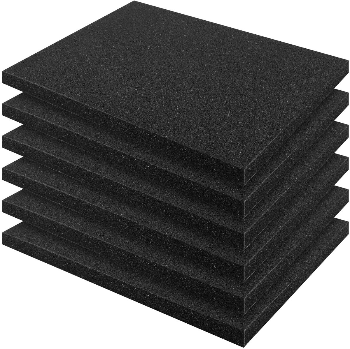 Schuimrubber Inleg - Beschermende Inlay - Gereedschap Opbergen - Zelf Op Maat Te Snijden - 6 Stuks 400x300mm - Zwart
