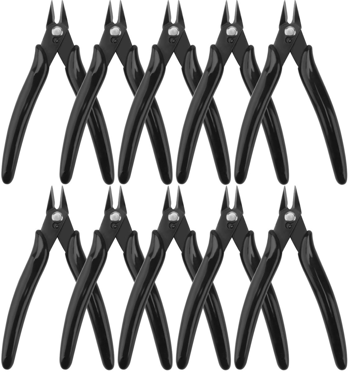 Dailygoods- Mini-draadsnijder 10 stuks - 5 inch Precisie Kabelsnijders - Zijsnijders - Ergonomisch Ontwerp - Roestwerend - Ideaal voor Sieraden Maken - Kniptang