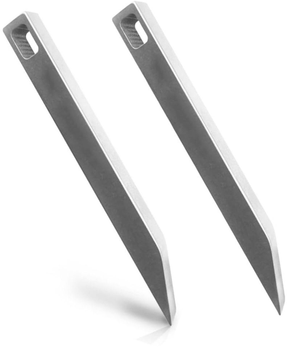Dailygoods- Koevoet Mini-Sleutelhanger - 2-Pack - Roestvrij Staal - Multitool - Prybar - Compact Ontwerp - 7x0,7x0,7cm