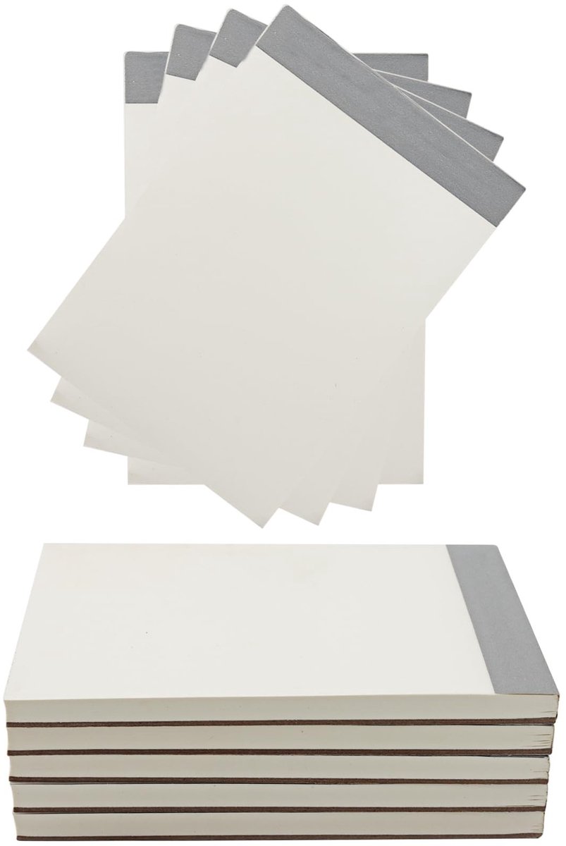Dailygoods- Notitieblok A6 - 20 Stuks - 70 Vellen Blanco Papier - Mini Pocket - Memoblokken - Compact Formaat 140x104 mm - Notitieboekje