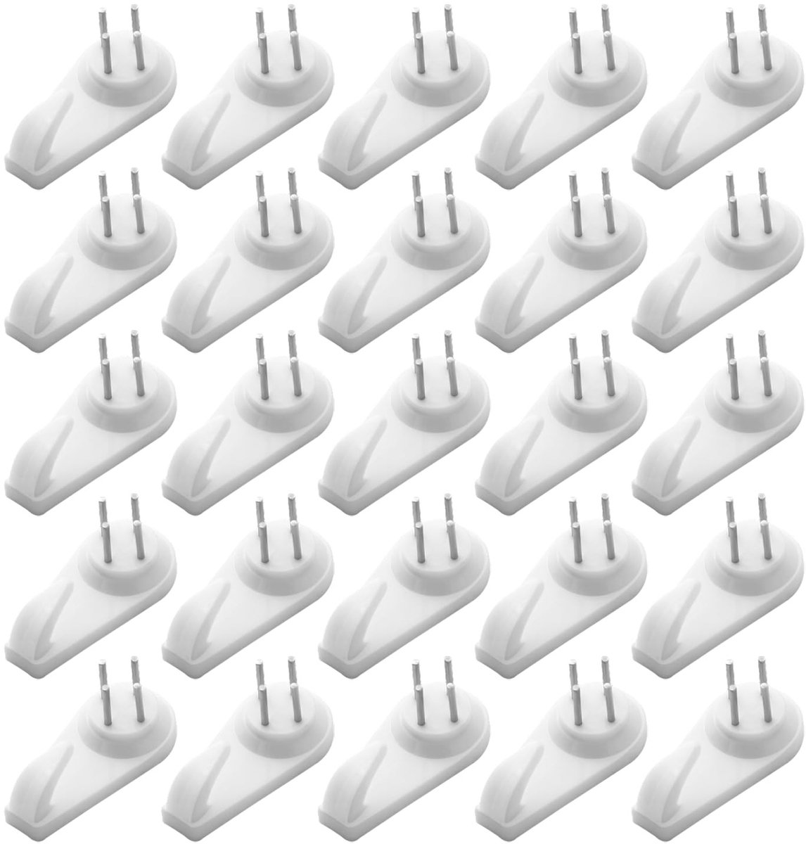 Dailygoods- Wandhangers 25 Stuks - Schadevrije Ophanghaken - Onzichtbare Haakjes - Wandhaken - Duurzaam - Eenvoudige Installatie 20 x 40 mm