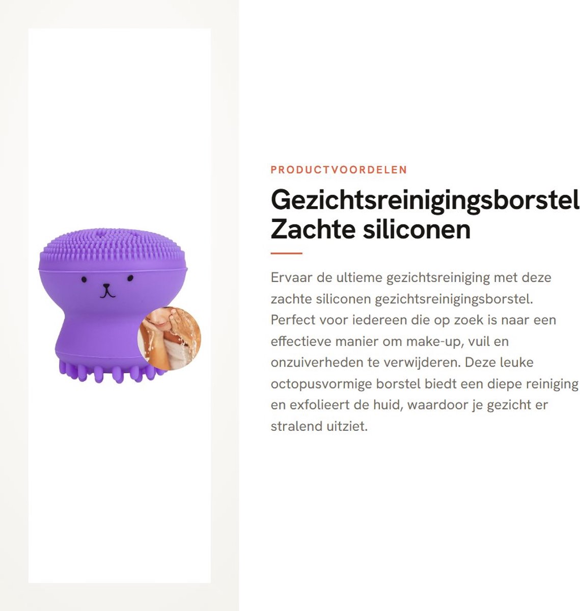 Dailygoods- Gezichtsreinigingsborstel - Zachte Siliconen - Exfoliërend - Diepe Reiniging - Vetverwijdering - Massagefunctie - Dagelijks Gebruik - Gezichtsborstel