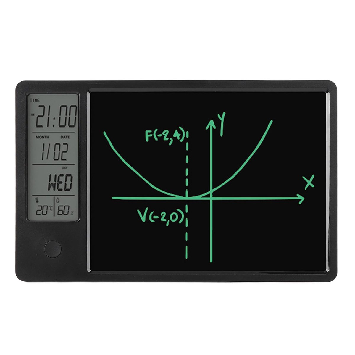 Dailygoods - Digitale kalender - 9.5 inch LCD - klok met tijd, datum, week, temperatuur - alarmfunctie - voor thuis en kantoor
