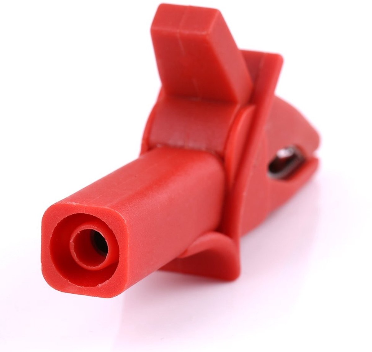 Dailygoods - Geïsoleerde Krokodil Alligator Clip - Dolfijn Gator Clips - Veilig en Betrouwbaar - Rood en Zwart - 4mm Socket - Geschikt voor Oscillosco...