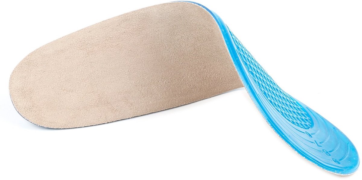 Dailygoods- Gel Inlegzolen Medium - Comfort - Schokabsorptie - Ondersteuning - Boogondersteuning - Geschikt voor maten 34-42 - Voetbed
