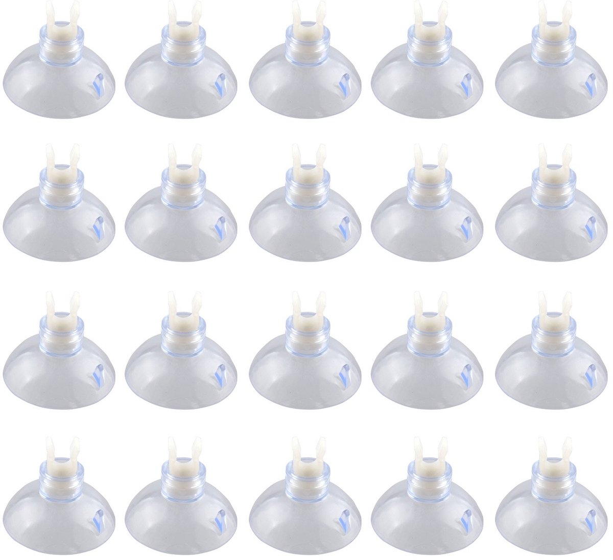 Dailygoods- Zuignappen 20 Stuks - Aquarium Zuignappen - Zuignappen voor Glas - Zuignappen met Clip - Stevige Adsorptie - Helder Rubber en Kunststof - Aquariumaccessoires