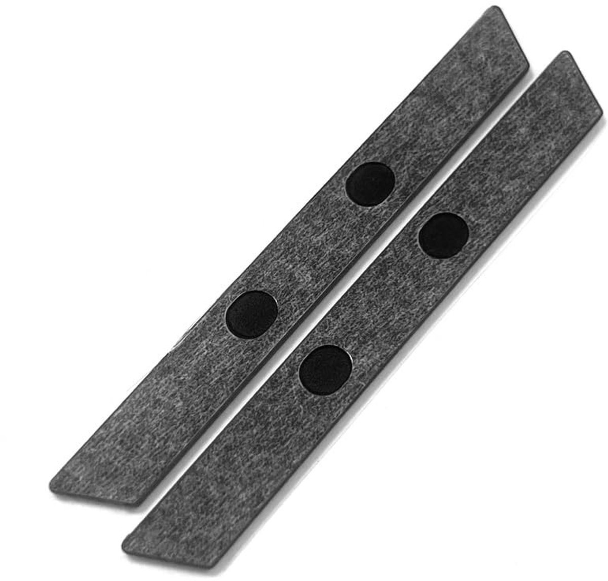 Dailygoods - 2 Stuks Rubberen Voetstrips voor Laptop (Zwart)