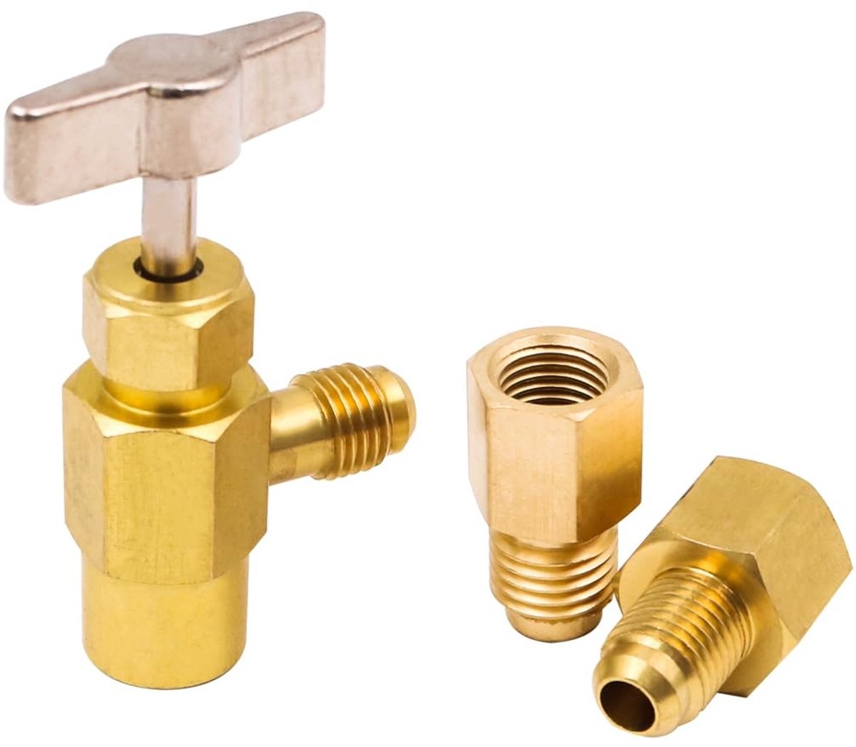 Dailygoods - Zelfdichtende Blikkraan met Adapter voor Koelmiddelen