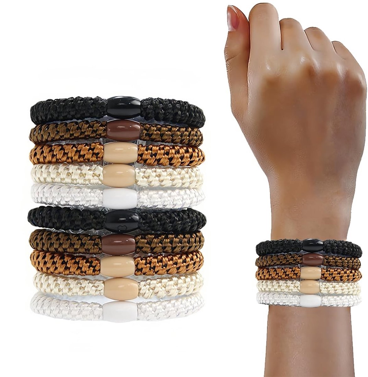 Dailygoods- Haarelastiekjes 10 Stuks - Meerkleurig - Kleine Haarelastiekjes - Elastisch - Duurzaam - Comfortabel - Haarband
