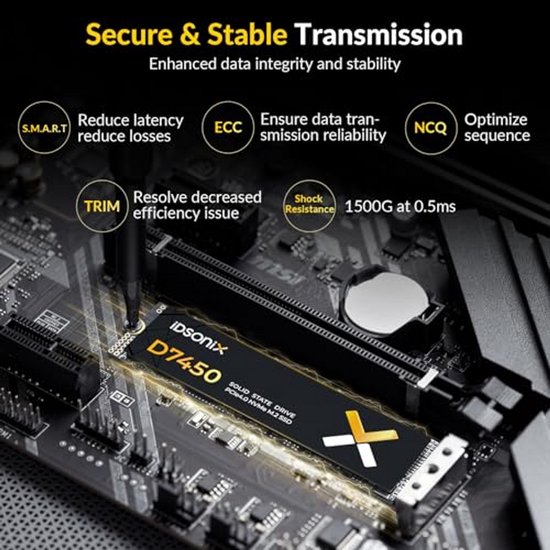 Interne SSD - M.2 Opslag - Snelle Dataoverdracht - PCIe Gen4X4 Interface - 1TB Capaciteit - Zilver — afbeelding 5