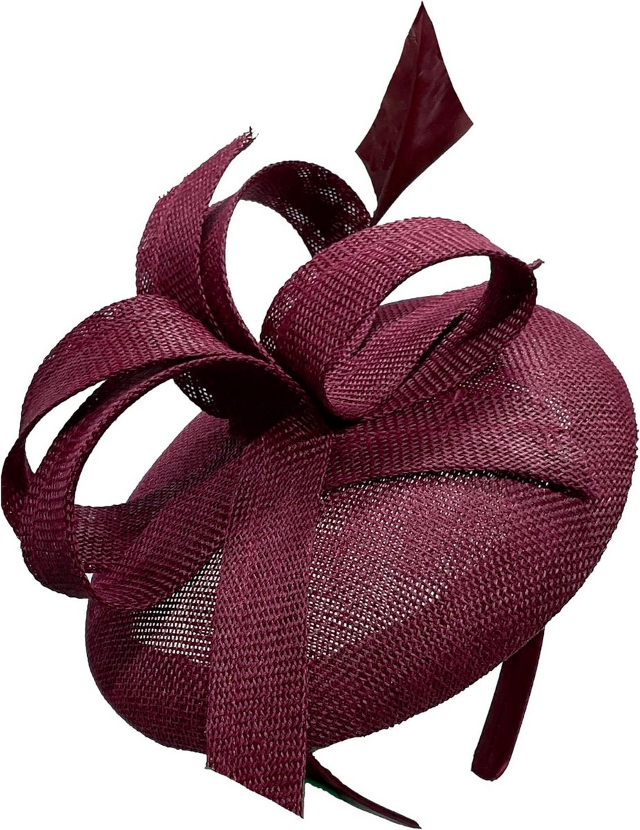 Pillendoos Hoed - Fascinator Hoofdband - Feestelijke Gelegenheid - Abstracte Loops - 17cm Breed - Diverse Kleuren