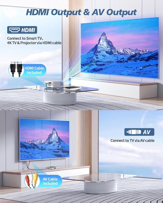 Mini DVD-speler - Compacte Mediaspeler - Films Kijken - Regiovrij Afspelen - 15.5 cm Breed - Zwart — afbeelding 2