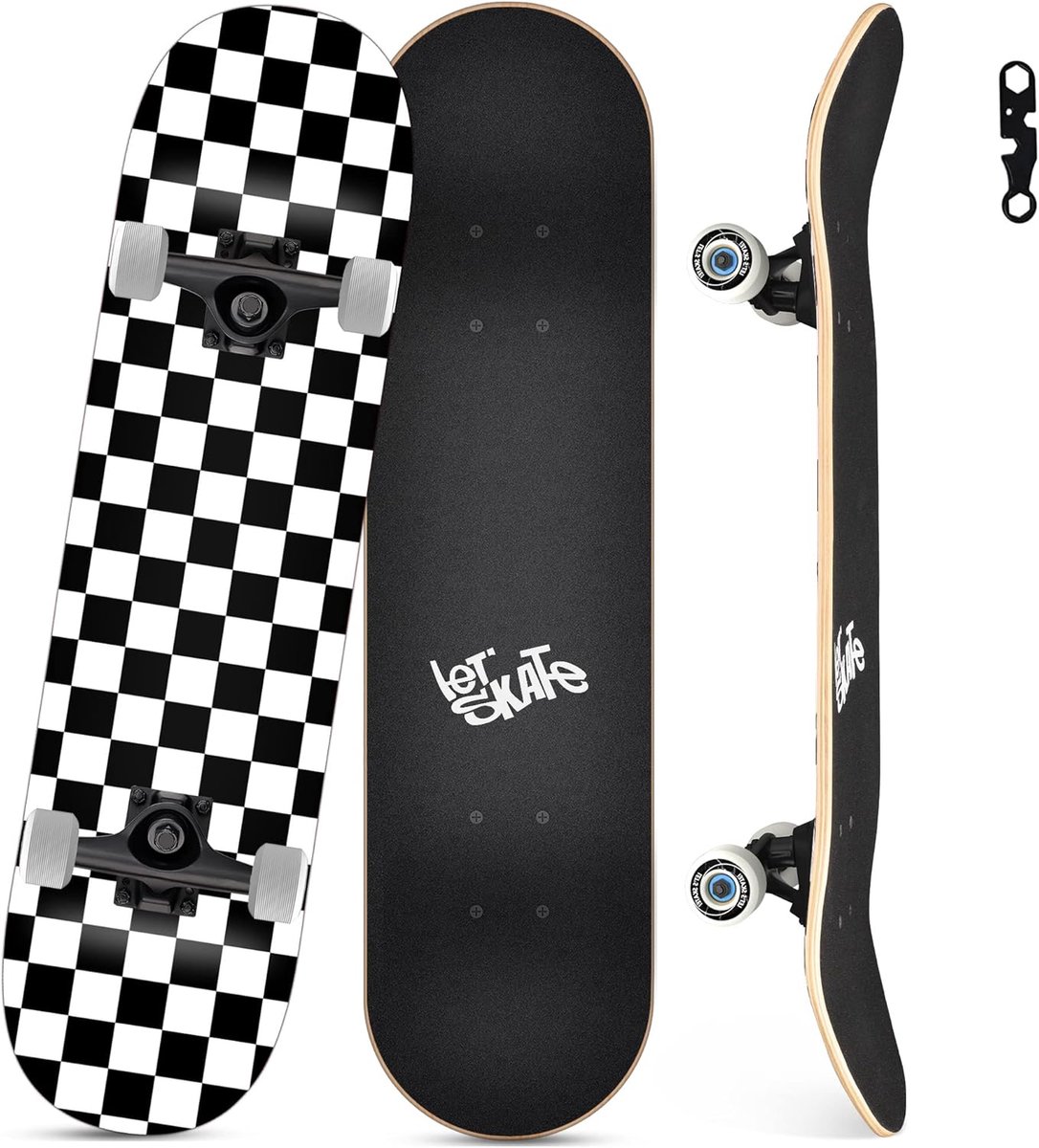 Compleet Skateboard Beginnersboard Tricksboard Straat en Park 7-laags Esdoorn 787 cm