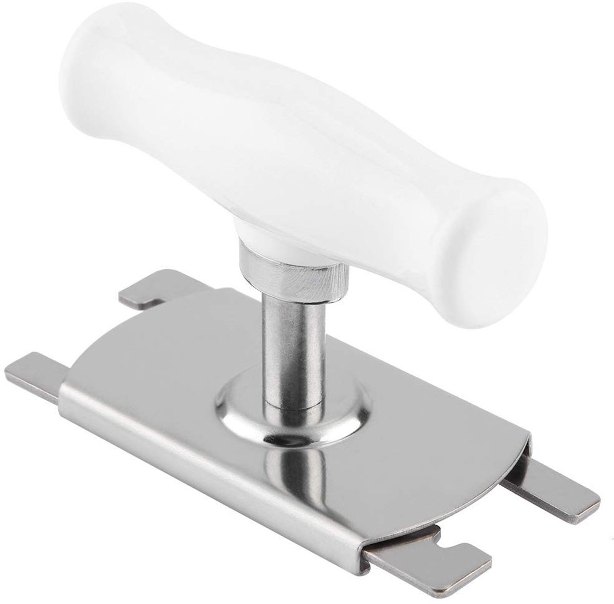 Dailygoods - Flessenopener - Verstelbaar - Compact en lichtgewicht - Wit - Handmatig keukengereedschap - Ideaal voor buitenactiviteiten - Geschikt voo...