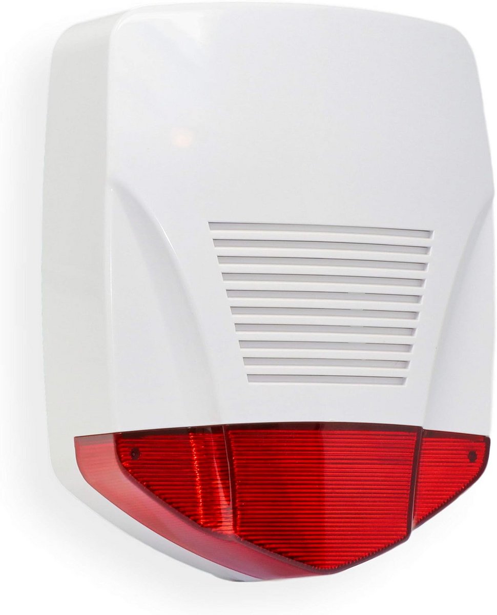 Dummy Sirene - Inbraakpreventie - Huis Beveiligen - Groot Model - 28 x 21.5 cm - Wit