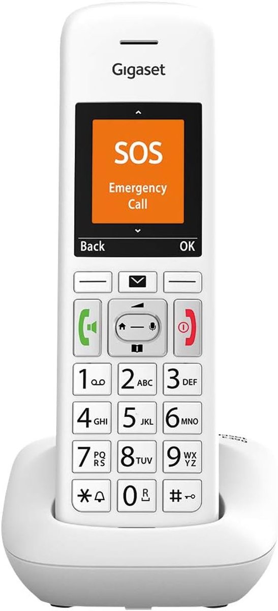 Draadloze Telefoon - Grote Cijfers - Makkelijk Bellen - Extra Volume - 22 inch display - Wit