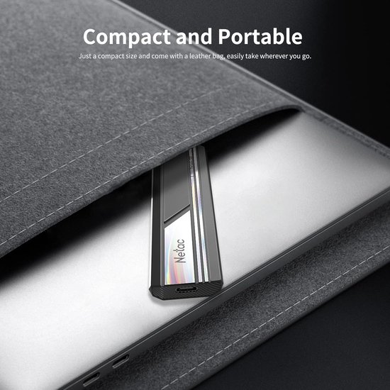 Draagbare SSD - Externe Opslag - Bestanden Opslaan - Hoge Snelheid - 2 TB - Zwart — afbeelding 3