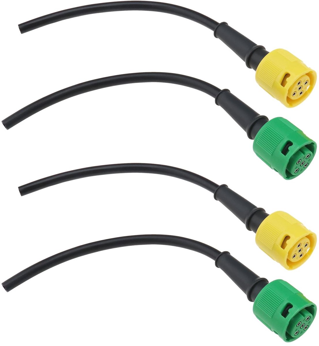 Dailygoods- Stekkerkabelset 4-delig - 5-polig - Aanhanger/boot/caravan - Achterlicht - 12V-24V - Eenvoudig te installeren - Aanhangerkabel