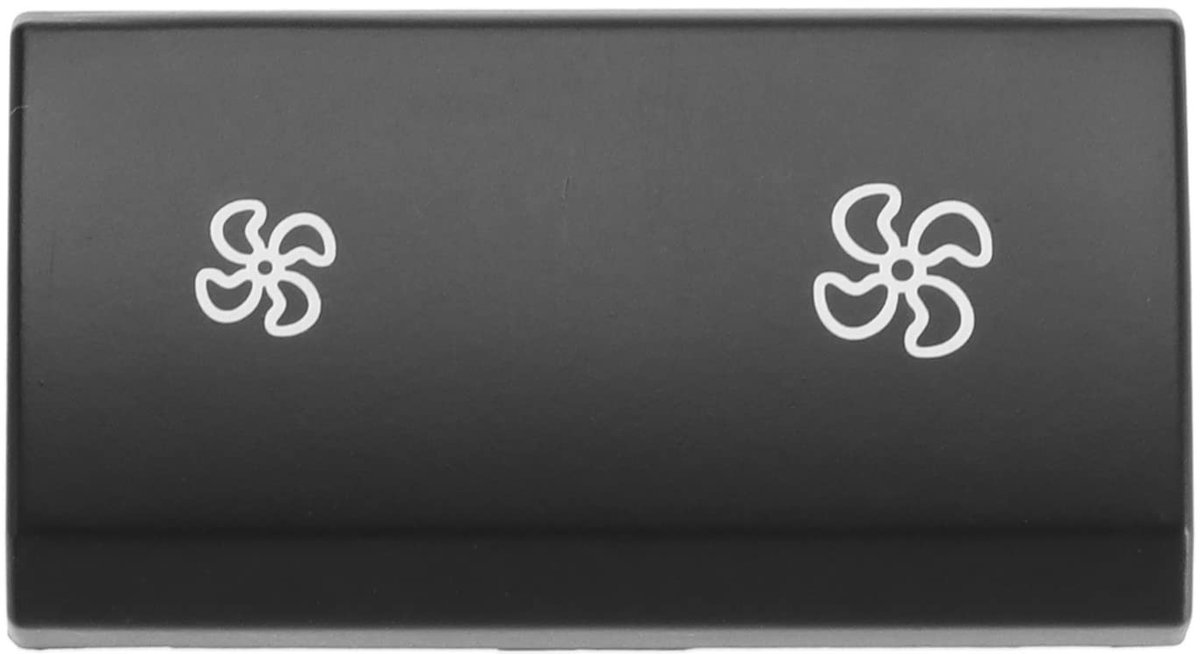 Dailygoods - Auto Airconditioning Schakelaar Knop - Vervanging - Zwart - Ventilatorknop - Geschikt voor X5 E70 en X6 E71 - 37 x 20 mm