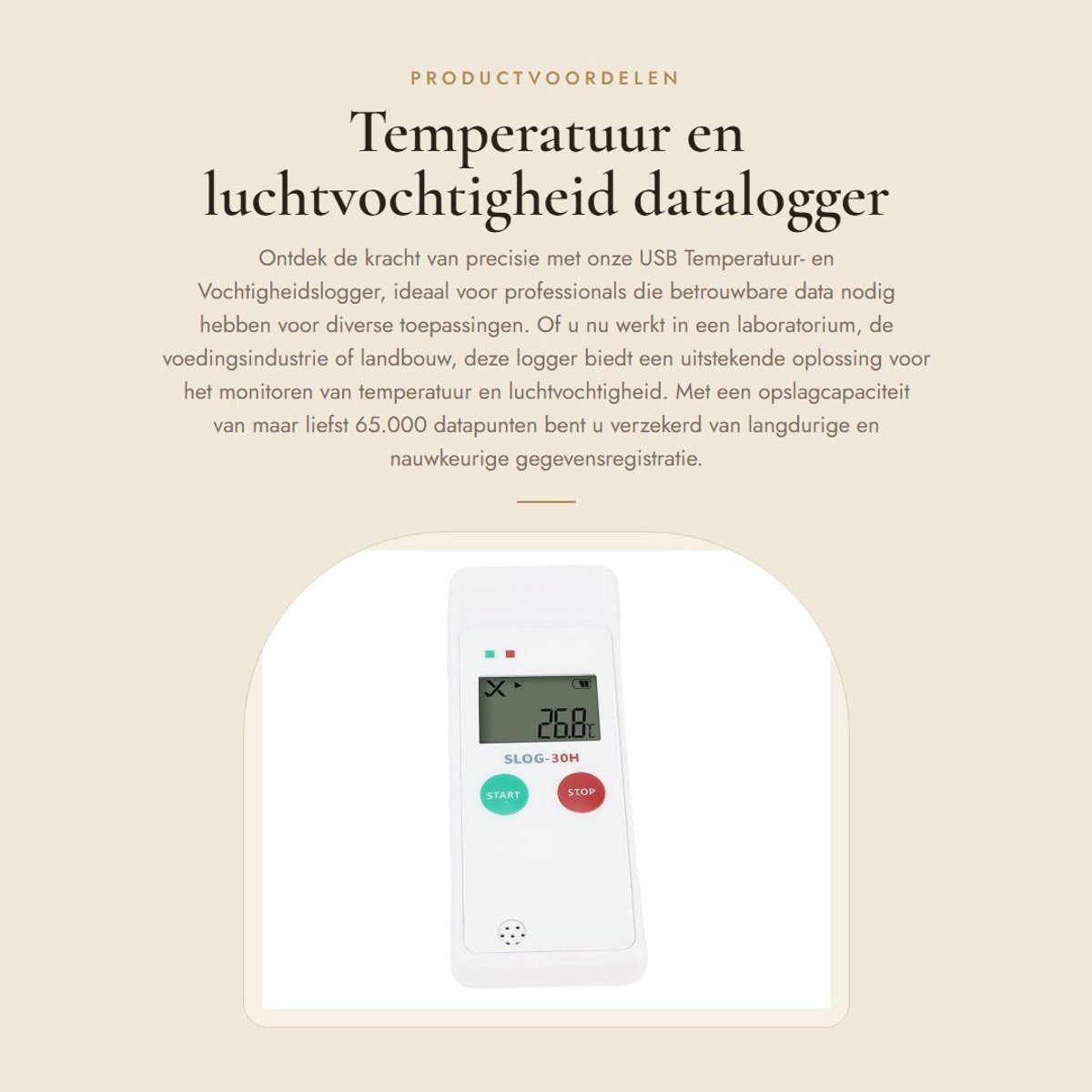 Dailygoods - Temperatuur en luchtvochtigheid datalogger - Dataopslag - Hoge nauwkeurigheid - Koelkastthermometer - PDF CSV rapport - Geschikt voor koe...