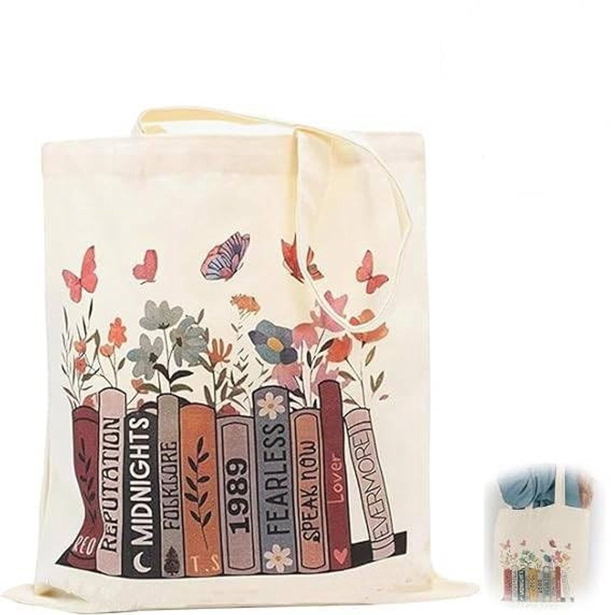 Dailygoods- Tote Bag Hoogwaardig Polykatoen - Shopper Tas - Herbruikbaar - Duurzaam - Krasbestendig - Elegante Patronen - Boodschappentas