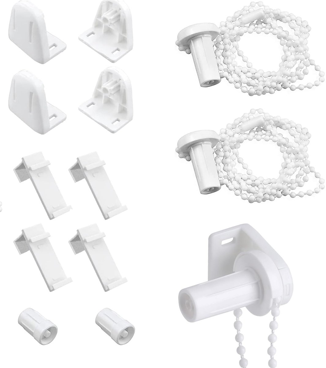 Dailygoods- Rolgordijnhouder Set van 2 - Klemhouder/Klemdragers - Verduisteringsrolgordijn - Venster Bevestiging - Duurzaam Plastic - Eenvoudige Installatie - Rolgordijnbevestiging
