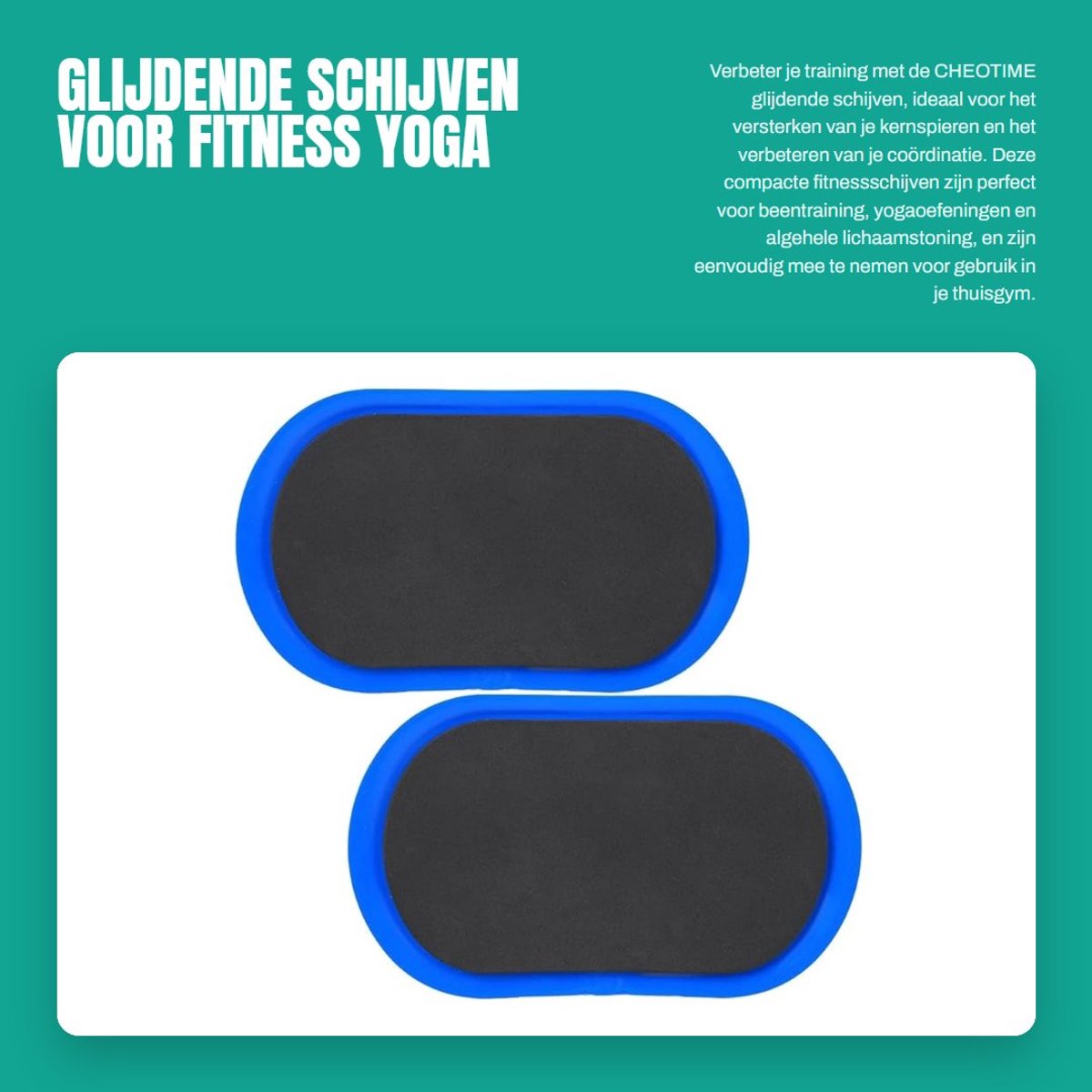 Dailygoods- Glijdende Schijven - Compacte Sportschuifplaten - Fitnessschijven voor Beentraining - Yogatraining - Thuisgymnastiek - Verbeterde Lichaamscoördinatie
