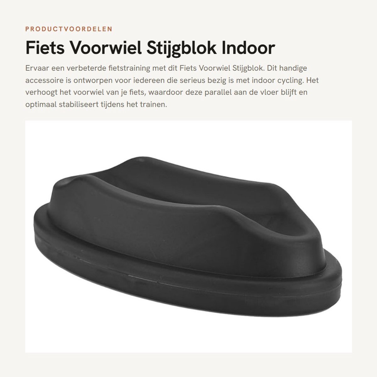 Dailygoods- Stijgblok - Fiets Voorwiel Verhoger - Indoor Fietstrainer Ondersteuning - Antislip Kussens - Lichtgewicht en Duurzaam - Bescherming voor Vloer - Wielverhoger