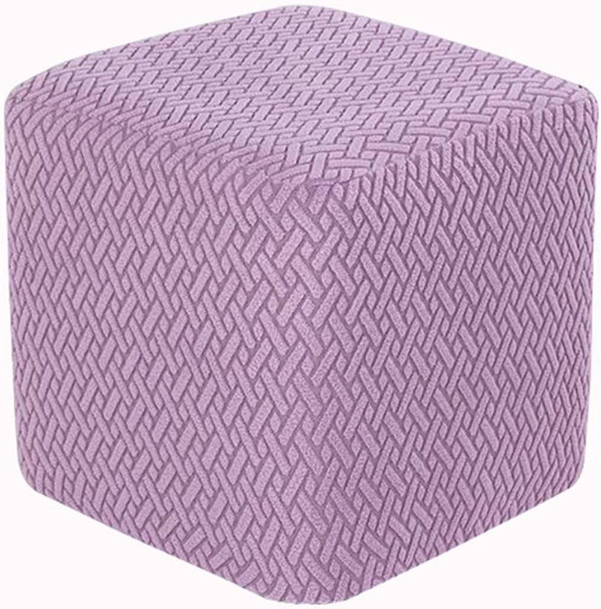 Poef hoes - Voetenbank hoes - Woonkamer inrichten - Op maat gemaakt - 38x38x38cm - Gestreept