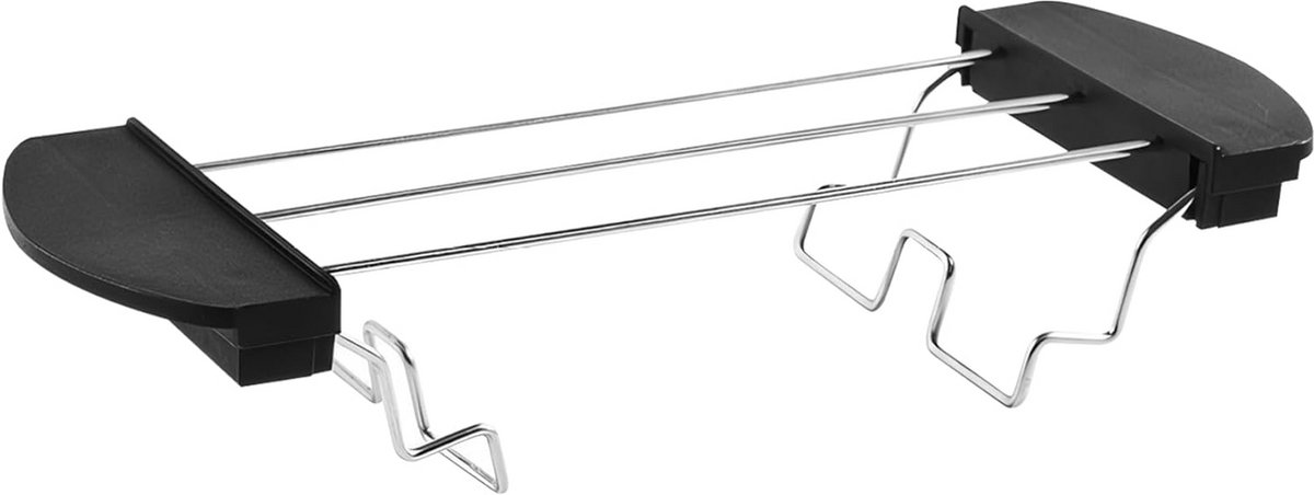Broodrooster Warmhoudrek Toastrek RVS Brood Opwarmen Opvouwbaar Ontwerp 26 x 9.2 cm Zilver
