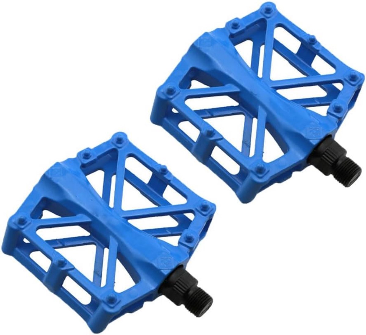 Fiets Pedalen - Aluminium Pedalen - Fietsen Onderdelen - Anti-slip Grip - 91mm x 98mm - Blauw