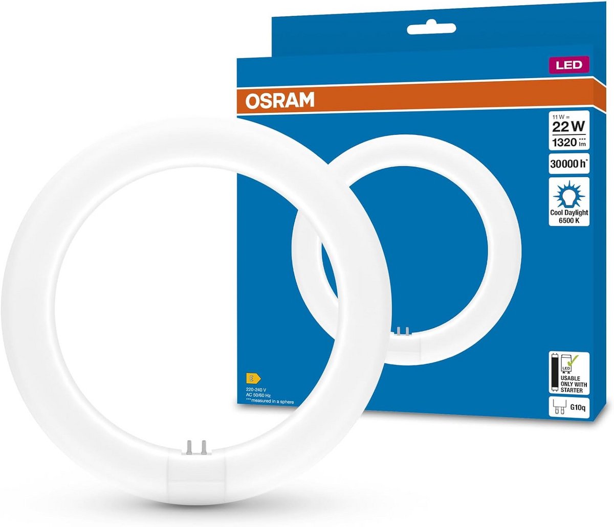 LED Ringlamp - Cirkelvormige Lamp - Interieur Verlichting - Energiezuinig Alternatief - 21 cm Diameter - Wit