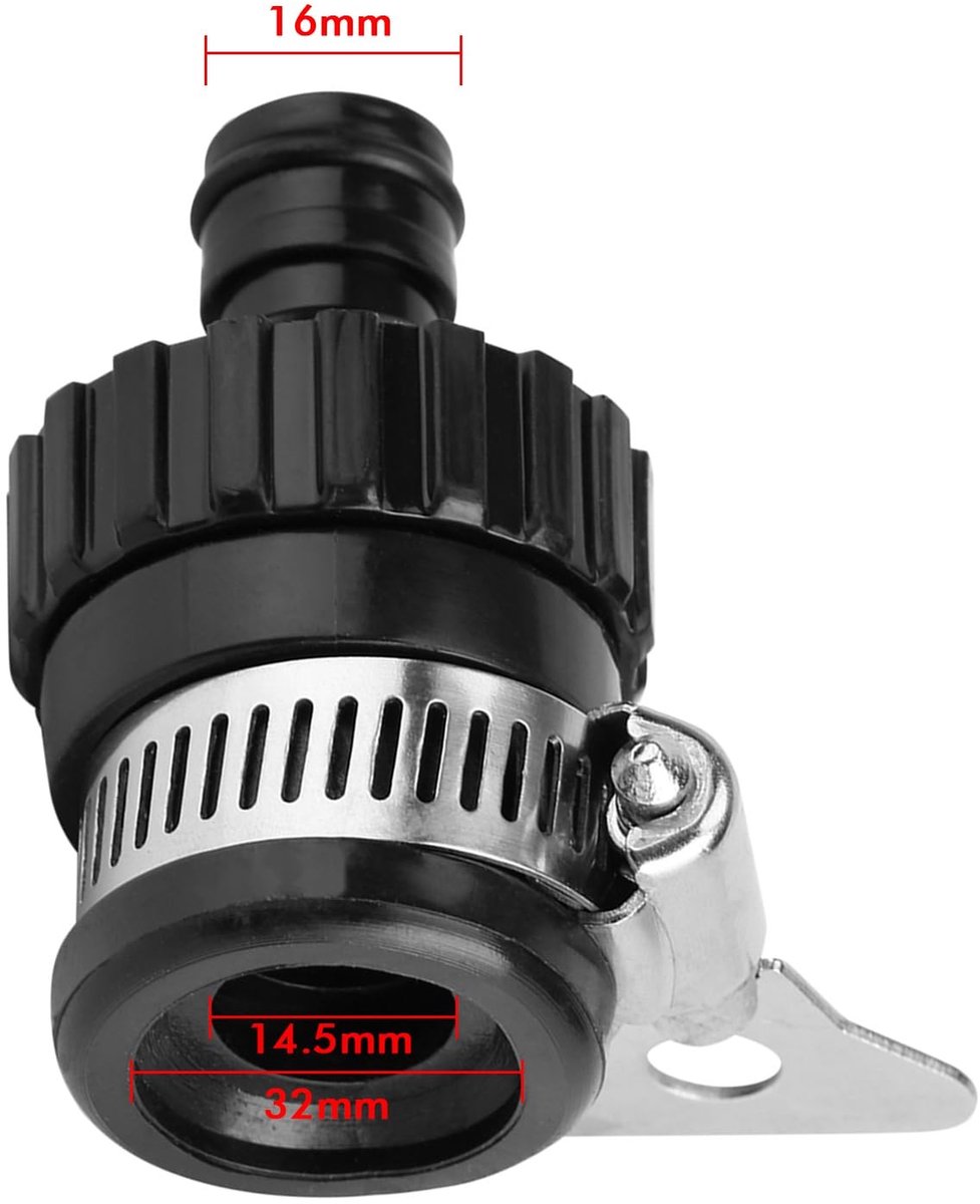 Dailygoods- Kraanaansluiting Universele Rubberen Afdichting - 20mm - Duurzaam - Roestvrij Staal - Lekvrije Aansluiting - Voor Binnenwaterleidingen - Kraanstuk