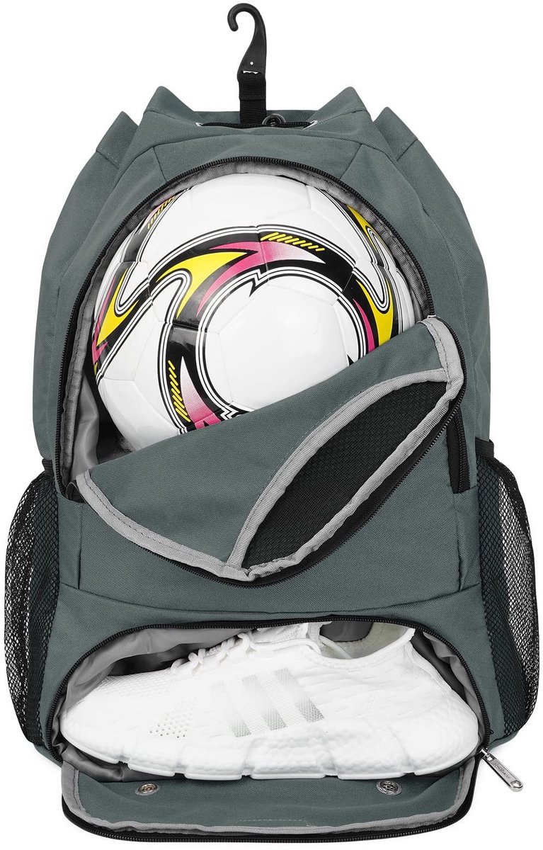 Dailygoods- Sportrugzak met balvak - Verstelbare rugzak - Schoenenvak - Natvak - Duurzaam materiaal - Grote capaciteit 35 x 16 x 47 cm - Gymtas