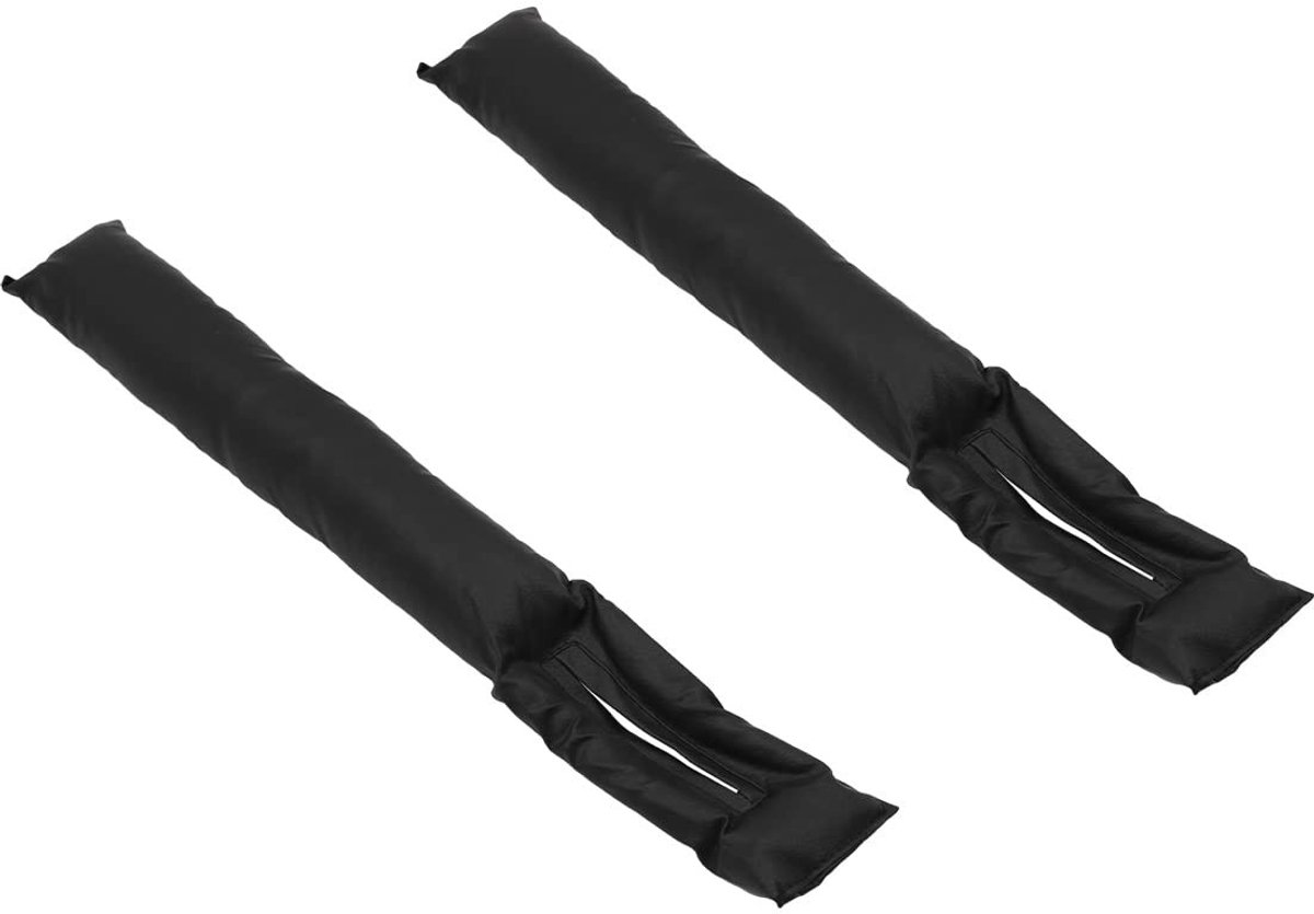 Dailygoods- Gatenvullers 2 stuks - Autostoel Spleetvuller - Afstandhouder - Beschermende Naadstrips - Hoogwaardig PU-leer - 45 x 5 cm, zwart