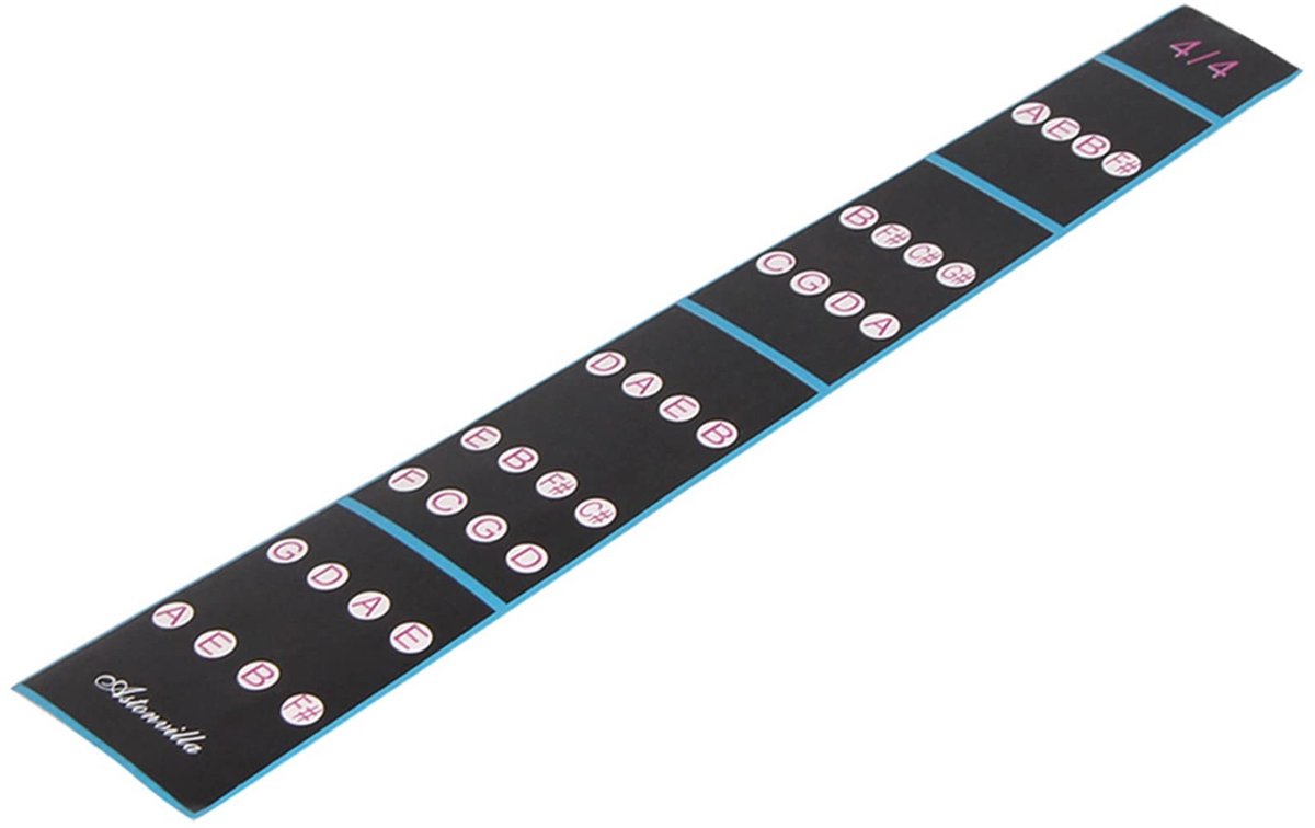 Dailygoods- Viooltoetssticker Hittebestendig - PVC - Waterdicht - Voor beginners - Voor kinderen - Inclusief instructiestickers - Vioolstickers