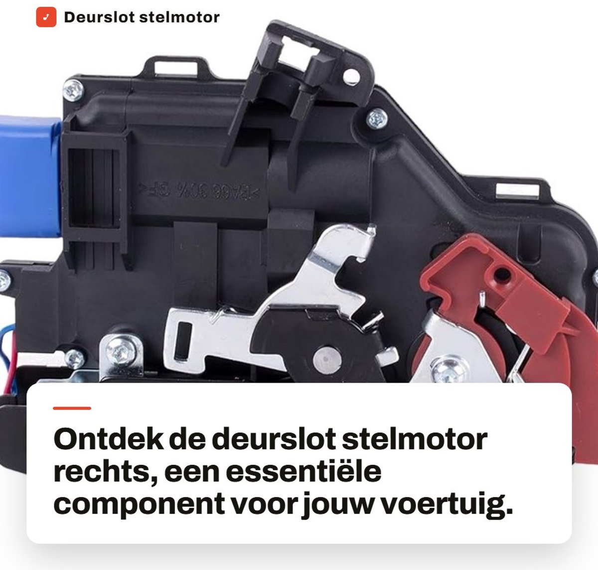 Dailygoods- Deurslot Stelmotor Rechts - Centrale Vergrendeling - 9 Pinnen - Geschikt voor Golf 5/Plus - OE-onderdeelnummer 3D1837016 - Inbouwlocatie Passagierszijde
