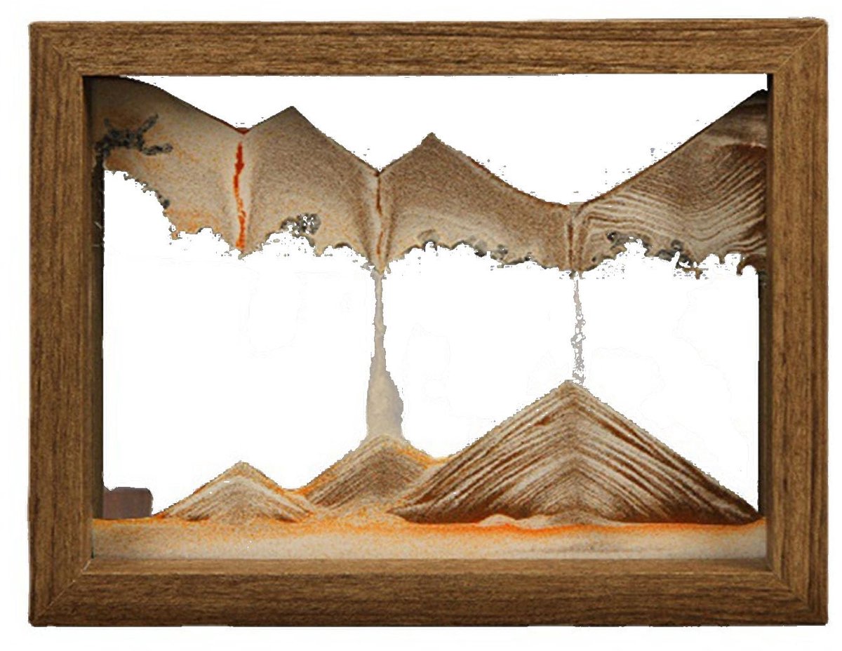 Dailygoods - 3D Bewegend Zand Kunst - Bewegend Zand - Voor Kantoor Woonkamer Decoratie - Decoratieve Zandloper - Unieke Beleving - Zandlandschap - Rus...