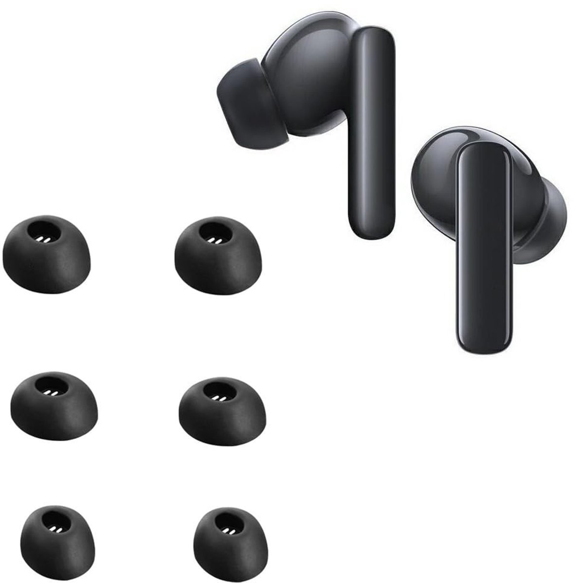 Dailygoods - Vervangende Siliconen Oordopjes voor Huawei Hoofdtelefoons 6 Stuks