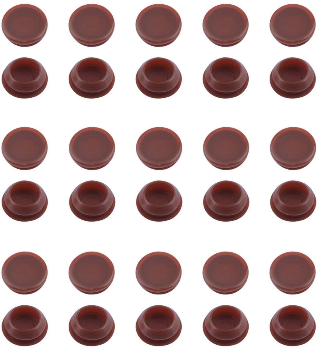 Dailygoods- Drempelschroefdoppen 30 stuks - PVC Zacht Plastic - Decoratieve Hoezen - Bescherming voor Meubels - Hoge Kwaliteit - Gemakkelijk te Bevestigen - Schroefdop