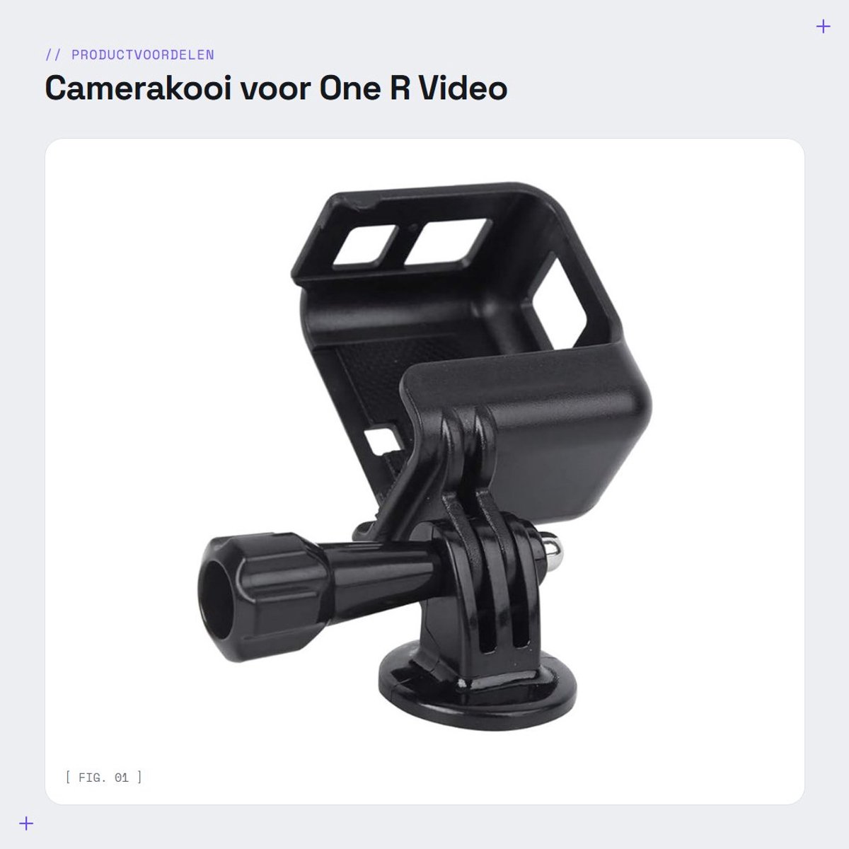 Dailygoods- Camerakooi Lichtgewicht - Camerabescherming - Schokbestendig - Antislip - Draagbaar - Uniek Half Frame Ontwerp - Camera Rig