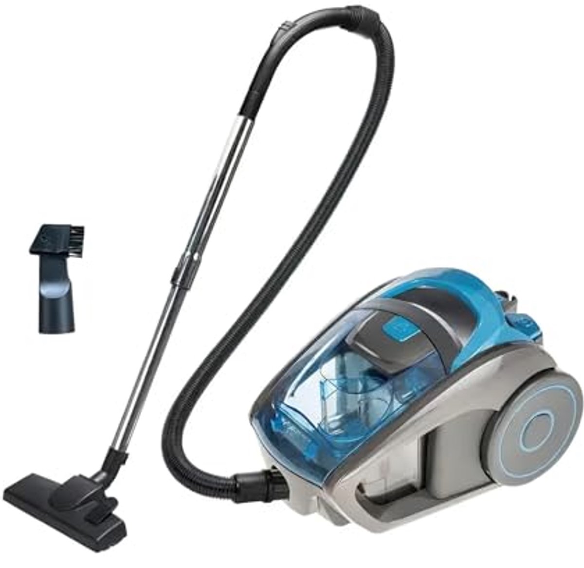 Stofzuiger zonder zak - Krachtige cilinderstofzuiger - Huishoudelijk schoonmaken - Hoge zuigkracht 15K PA - 15 liter capaciteit - Blauw